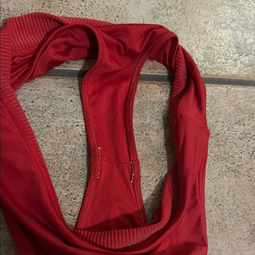 Frankie’s Bikinis Women’s Red Triangle Bikini Set